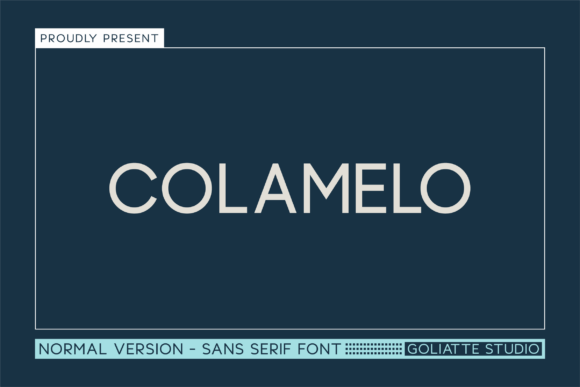 Colamelo – A Modern Sans Serif Font for Web Design