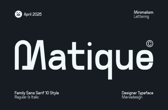 Matique: A Modern Sans Serif Font for Branding Projects