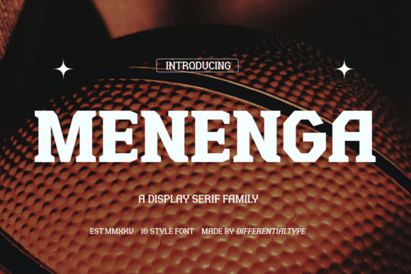 Menenga: A Futuristic Serif Font for Modern Editorial Design