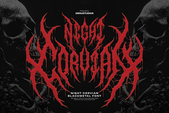 Night Corvian: A Bold Blackletter Font for Digital Design