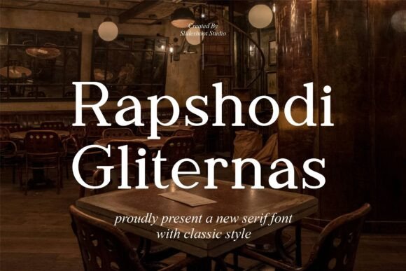 Rapshodi Gliternas Serif Font for Editorial Design