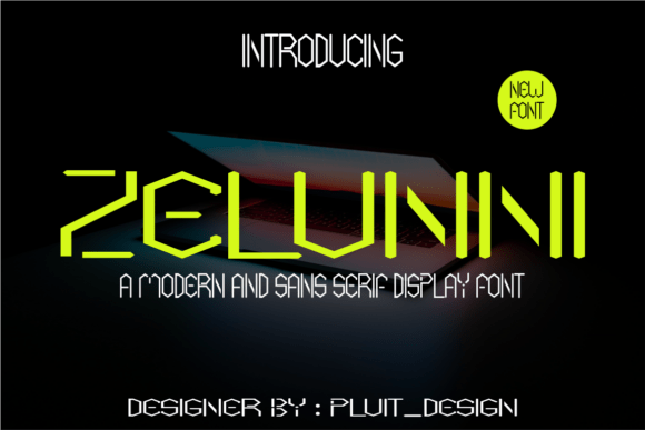 Zelunni: A Modern Display Font for Editorial Design